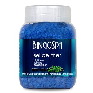 BingoSpa Bath Salt "Sel de Mer" Marine With Fucus, Spirulina, Ascophyllum Algae 1350g  املاح البحر للاستحمام  بالفوقس والسبيرولينا والطحالب العقدية