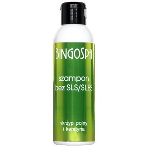 BingoSpa Shampoo No SLES / SLS With Keratin and Horsetail 100ml  شامبو بخلاصة الكيراتين وعشبة ذيل الحصان خالي من لوريل سلفات الصوديوم و لوريل السلفات الايثوكسيلات